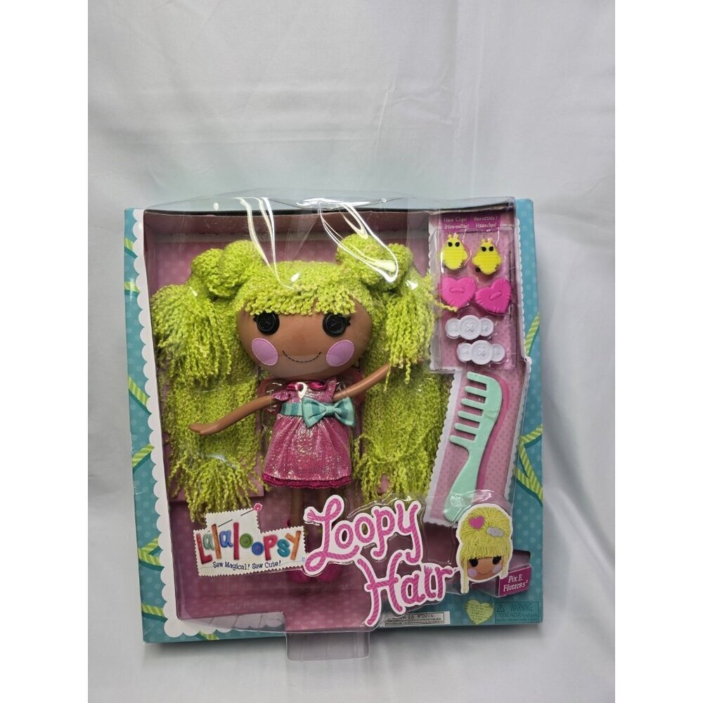 New LaLaLoopsy  Loopy Hair PIX E FLUTTERS Full Size Doll- Packaging Wear